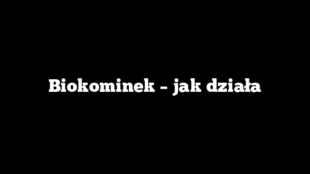 Biokominek – jak działa